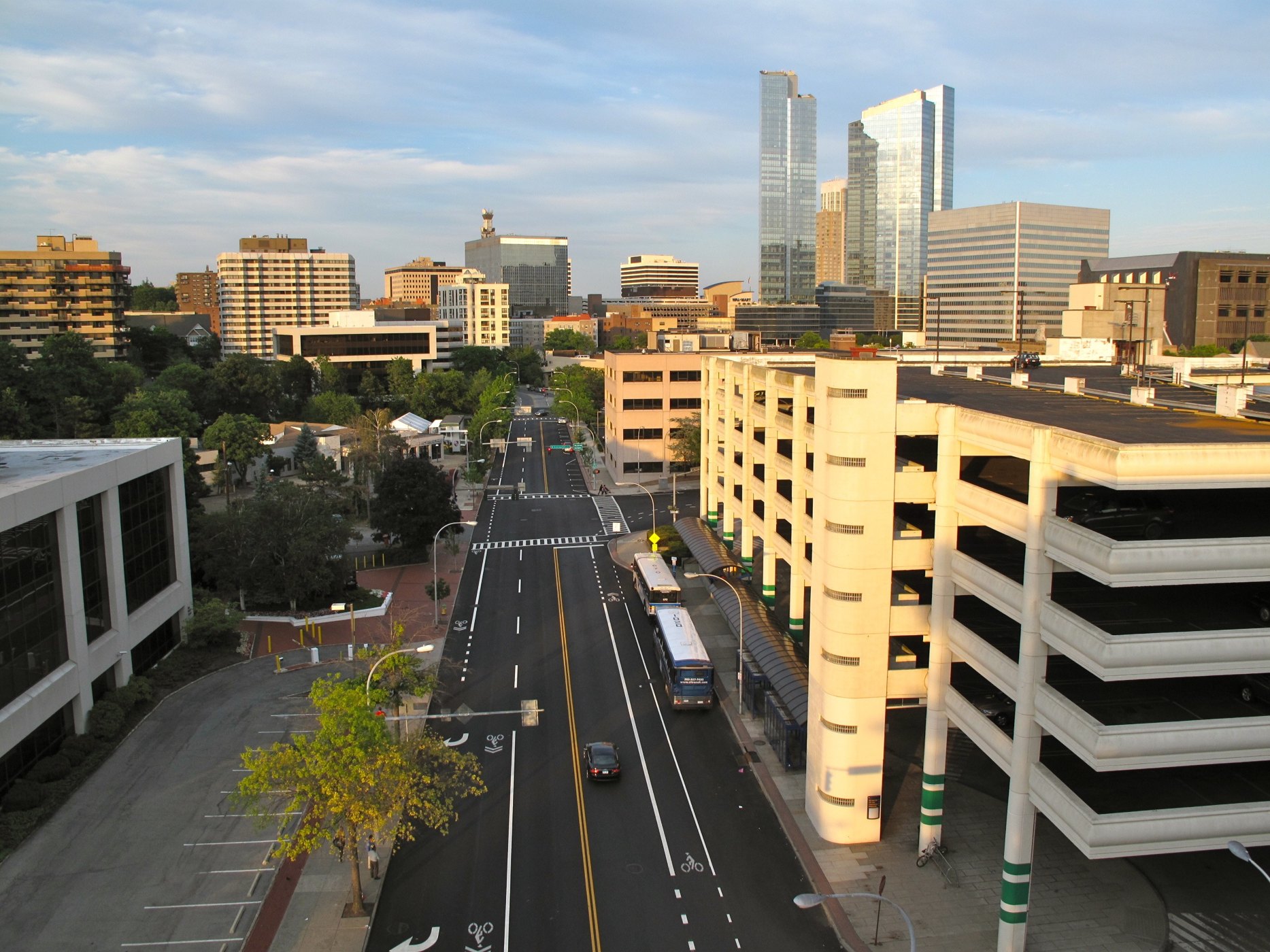 Downtown White Plains viewed from the west
